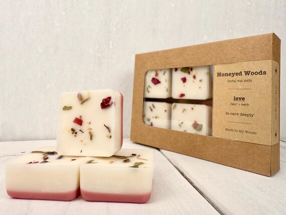 Herbal Wax Melts, Vanilla Amber Scent, Love Intention, Cozy Home Fragrance