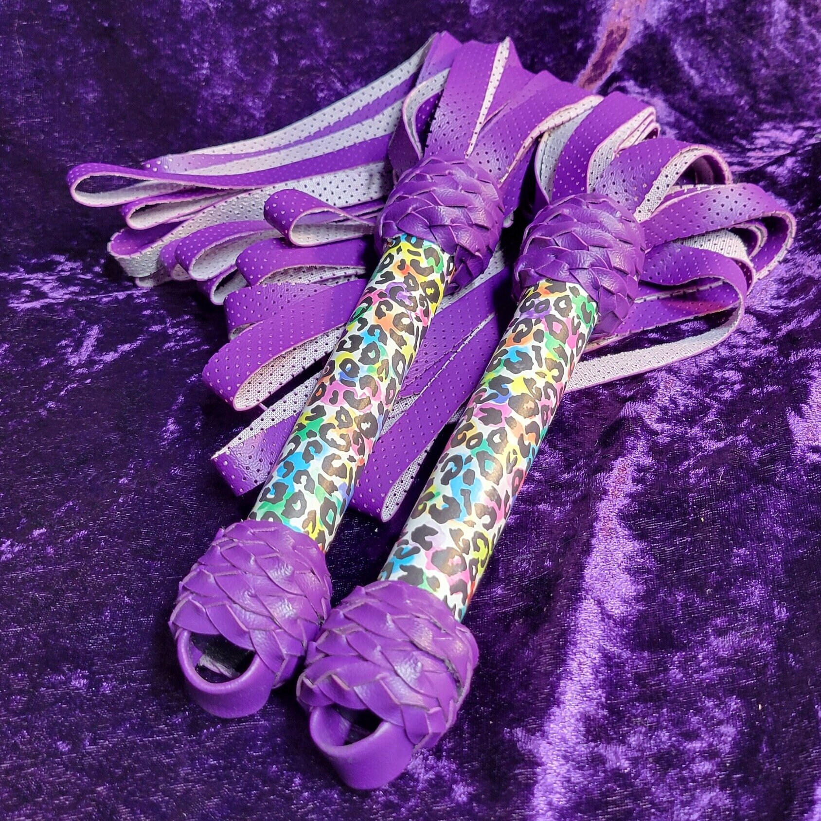 Purple Rainbow Cheetah Print Florentine Set