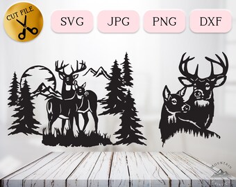 Download Deer Family Stag Etsy