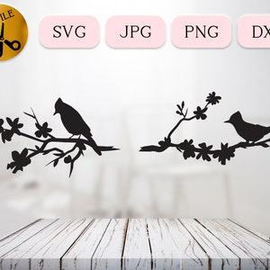 Bluejay-svg. Blue Jay Bird Svg, vogel op tak silhouet voor Cricut, Blue Jay Png, vogel silhouet Clipart, vogels Instant Digitale Download