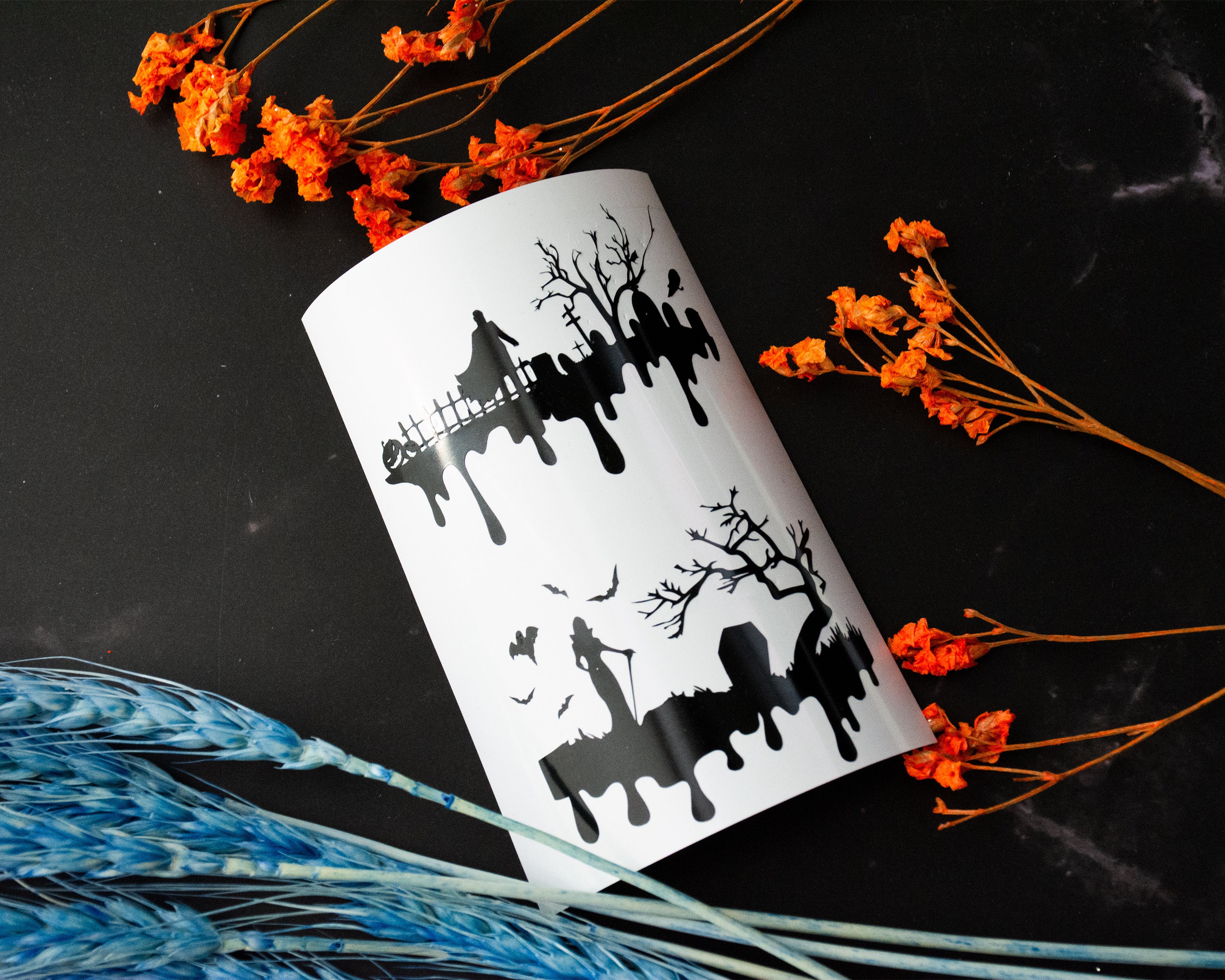Vampire Svg Bundle, Halloween Blood Drip Silhouette, Scary Gothic Scene ...