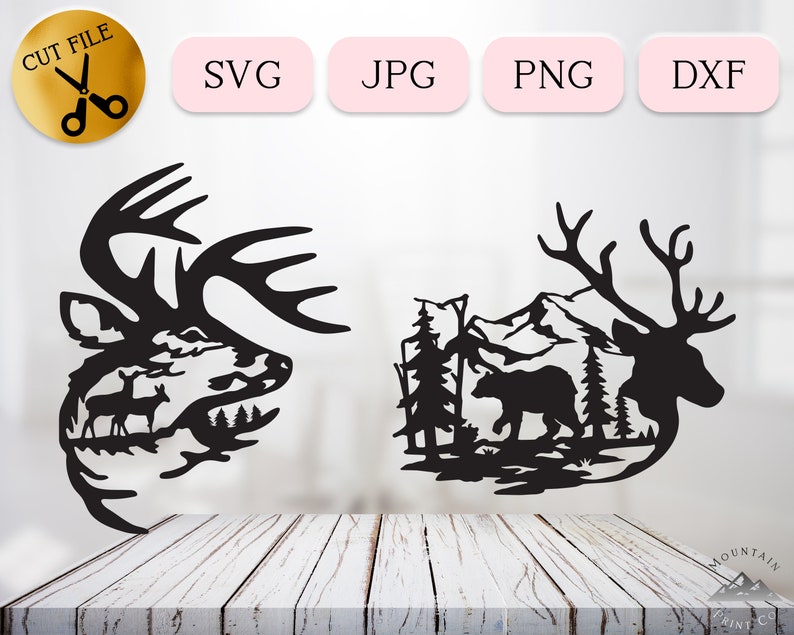 Free Free 293 Deer Mountain Silhouette Svg SVG PNG EPS DXF File