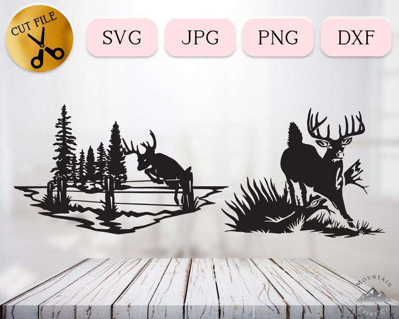 Download Jumping Deer Svg Bundle Deer Hunt Svg Outdoor Deer Chase Silhouette Running Escaping Animal Vector Forest Grassland Meadow Jpg Png Dxf Clip Art Art Collectibles Kromasol Com