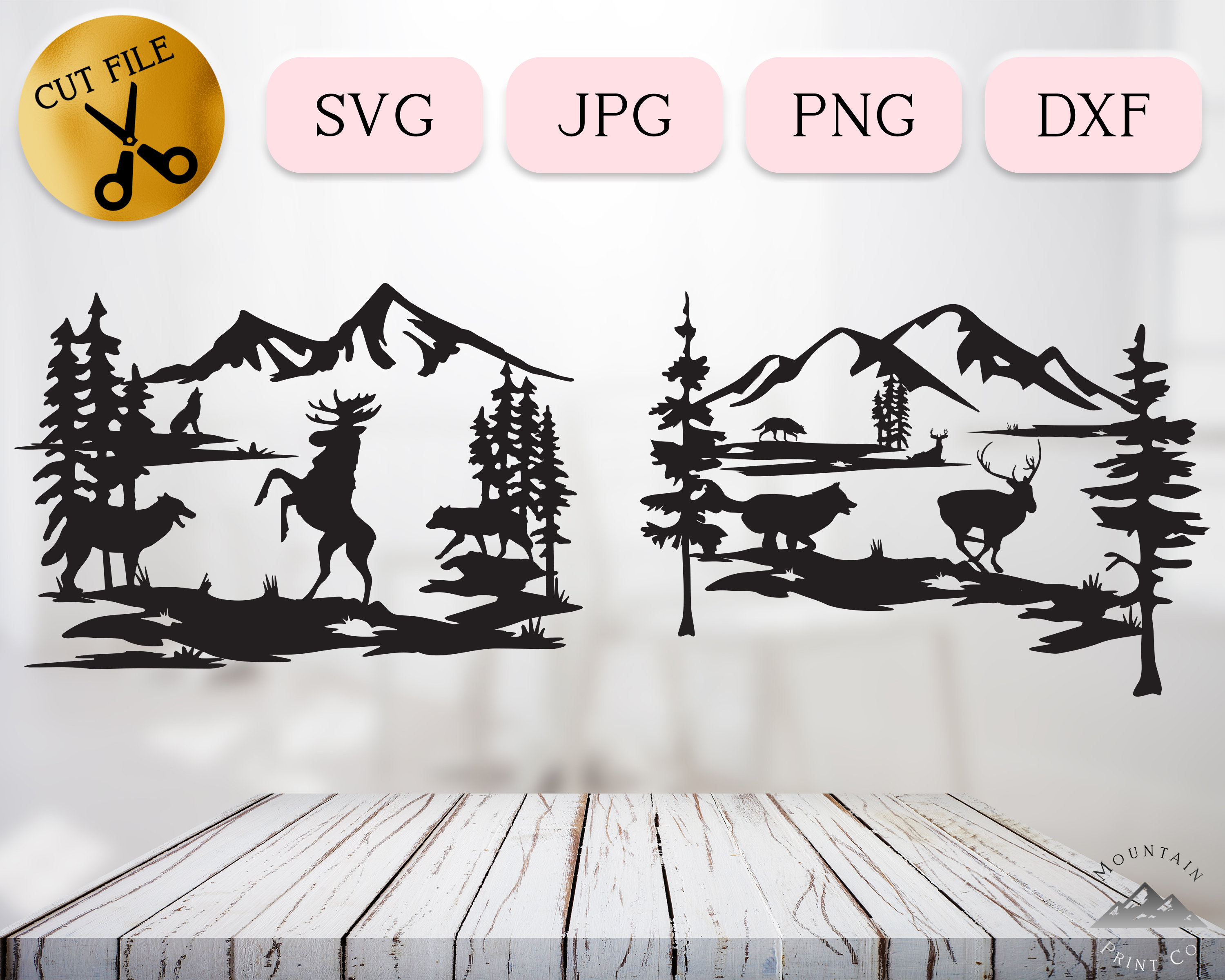 Wolves Hunting SVG Wolf Chasing Deer SVG Wolf Pack Hunt - Etsy UK