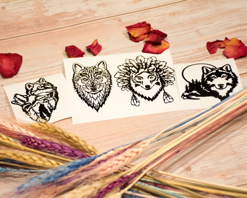 Download Wolf Head svg Boho Tribal Wolf SVG Mandala Wolf Vector | Etsy