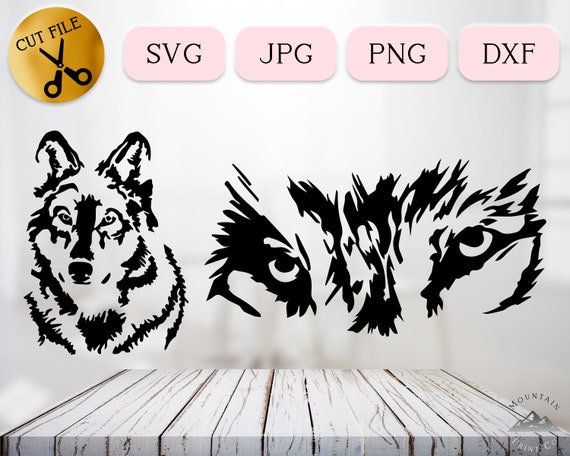 Download Wolf Silhouette Svg Bundle Wolf Eyes Vector Wild Fierce Svg Etsy
