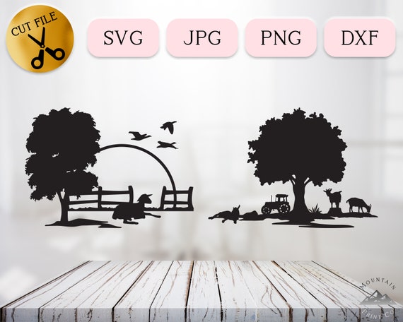 Sitting Goat Svg Bundle, Goat Scene, Goat Kid Silhouette, Farm Scene Svg, Farmyard Animal Vector Cricut, Goat Clipart, Farm Life Png Dxf Jpg