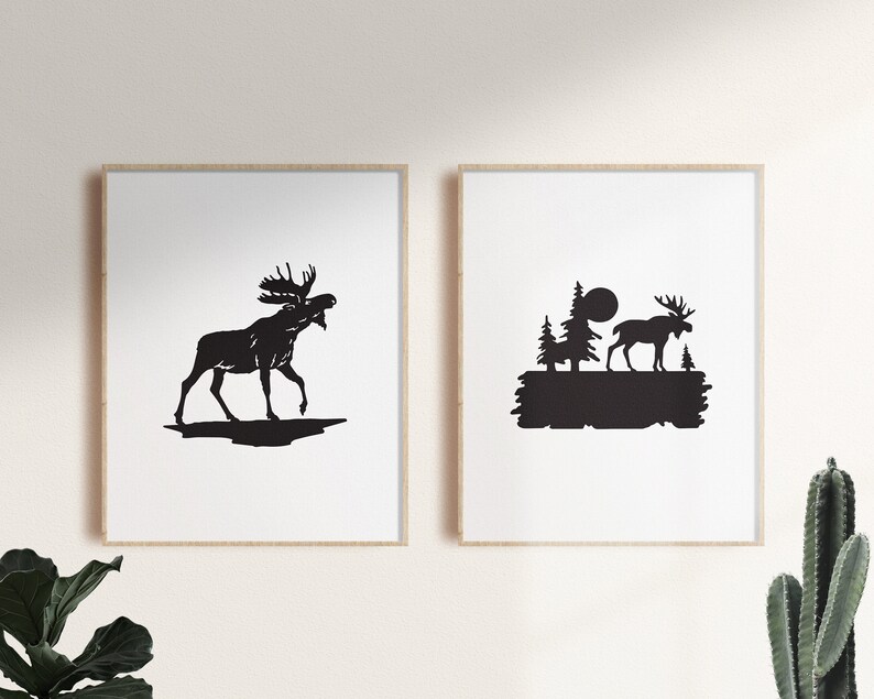 Download Moose SVG bundle Elk svg Outdoor Woodlands Vector Hunting ...