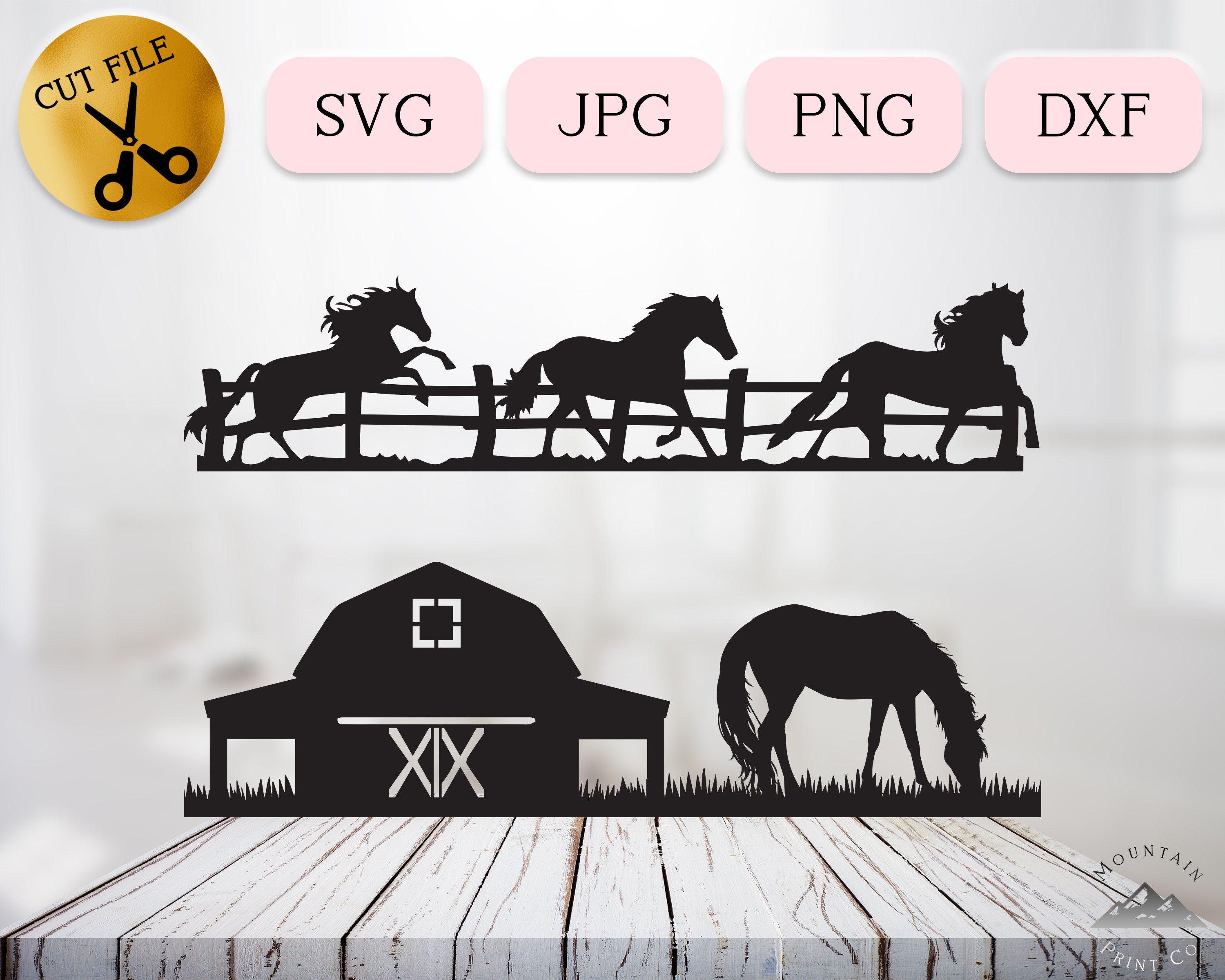Horse Stable Svg Running Horses Svg Wild Horse Silhouette Etsy Canada