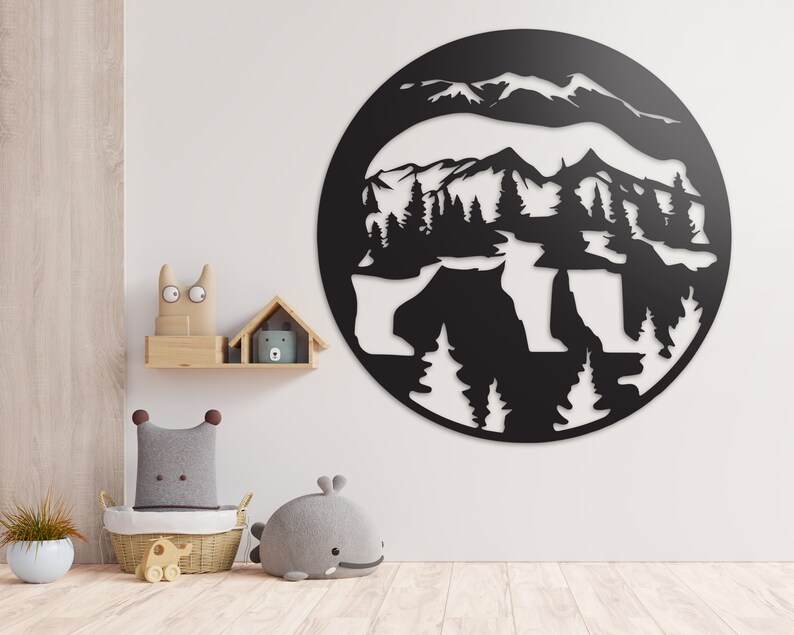 Free Free 189 Silhouette Mountain Scene Nature Svg SVG PNG EPS DXF File