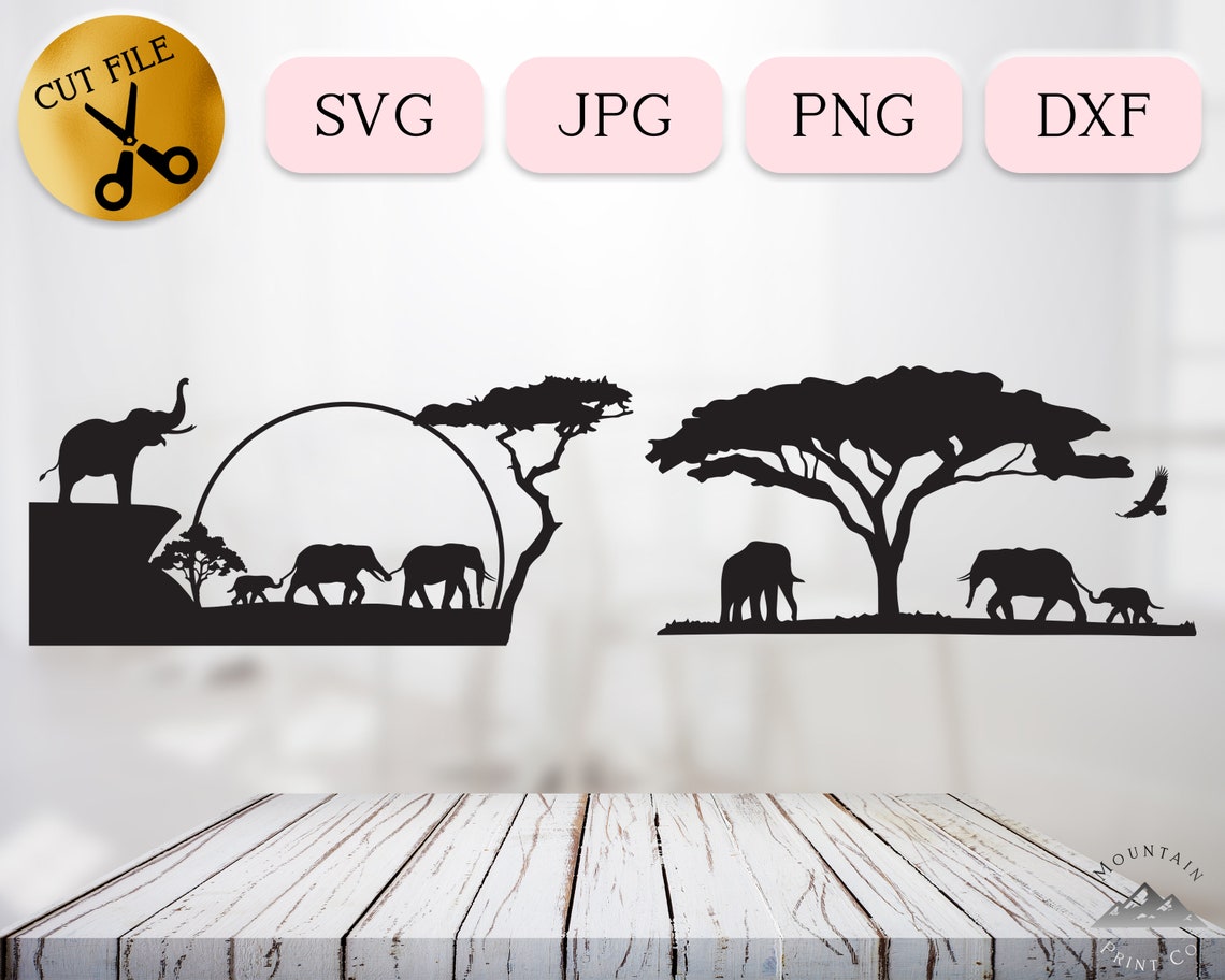 Elephant SVG African Safari Svg Bundle Safari Animals - Etsy