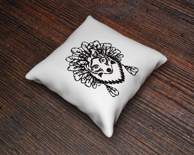 Download Wolf Head svg Boho Tribal Wolf SVG Mandala Wolf Vector | Etsy