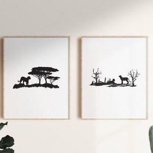 Safari Panther SVG, Vild gepard silhuett, Leopard silhuett, Djungelkatt Cricut Clipart, Stor katt vektor, Djungeldjur DXF Svg Jpg Png bild 4