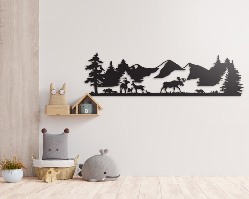 Free Free 189 Silhouette Mountain Scene Nature Svg SVG PNG EPS DXF File