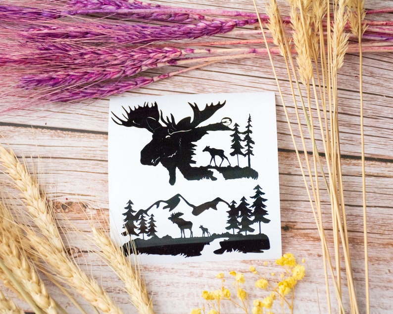 Download Woodland Moose Silhouette Baby Moose Calf Svg Bundle Moose Svg Forest Jpg Png Pine Forest Mountain Animal Dxf Nature Wood Scene Clipart Clip Art Art Collectibles Kromasol Com