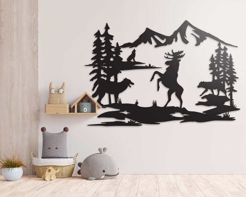 Wolves Hunting SVG Wolf Chasing Deer SVG Wolf Pack Hunt | Etsy