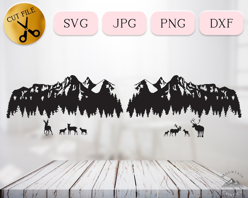 Download Winter Wildlife Family SVG Christmas Deer Cricut Cut File | Etsy