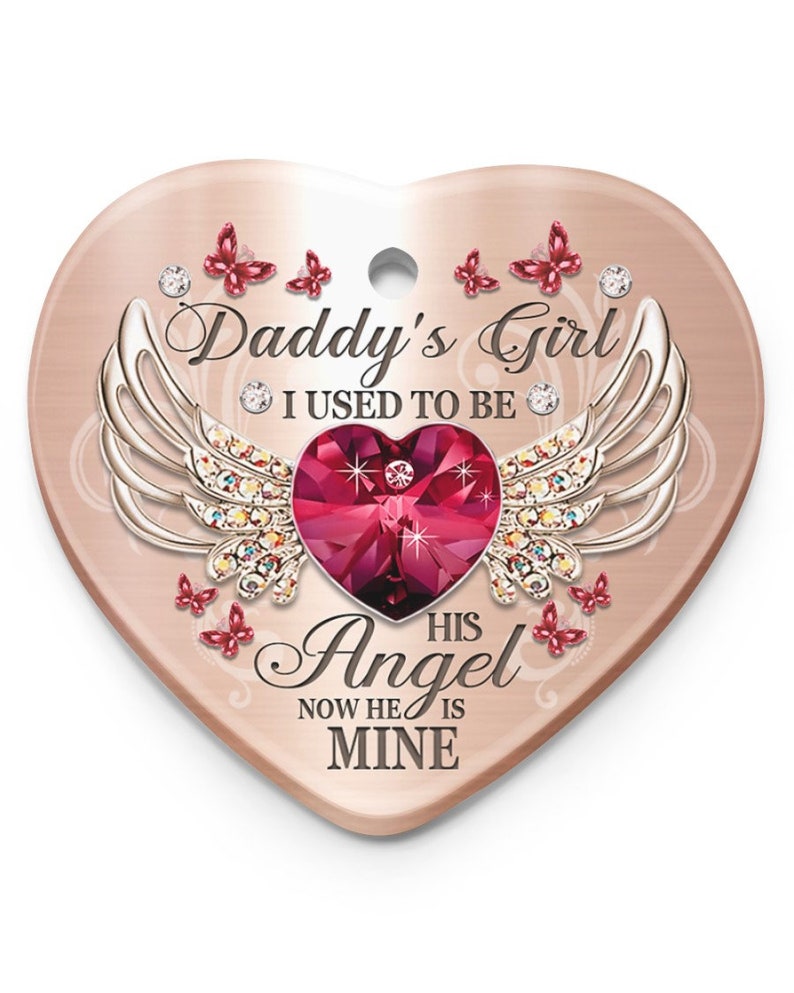 ceramic ornament red ornament for angel I will carry you with me until I see you agian ornament memorial gifts heart ornament