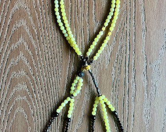 Natural Lemon Jade Buddhist Juzu Prayer Beads