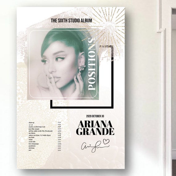 Ariana Grande Positions Album Print Etsy Ariana Grande Positions Album Print Etsy