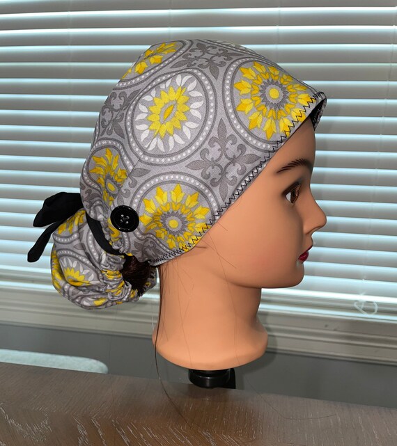 Full Coverage Scrub Cap Ponytail/ Bun 