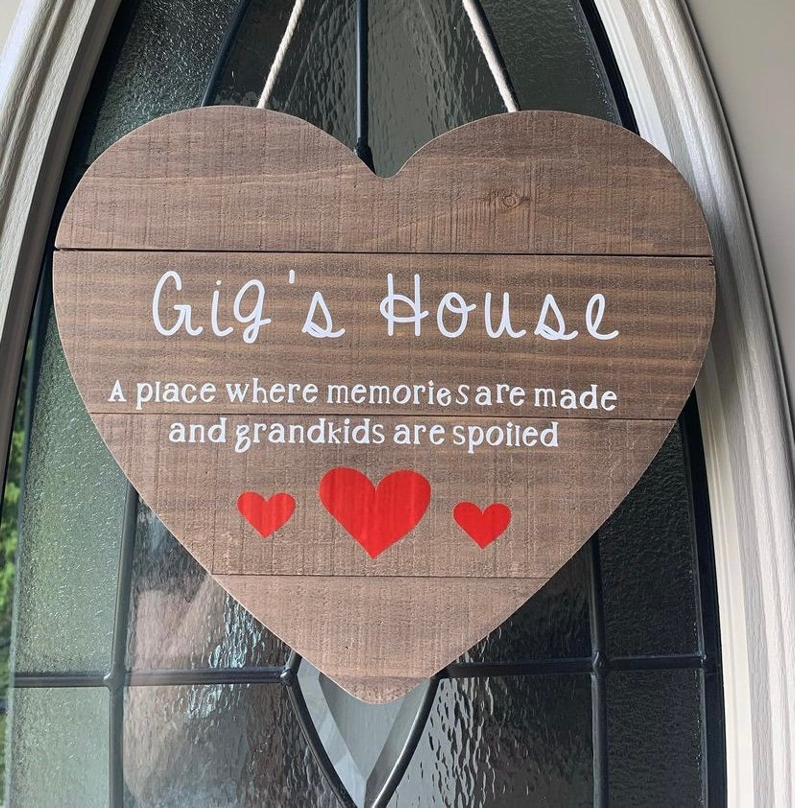 Wooden Custom Heart Shaped Sign Front Door Hanging Decoration Etsy