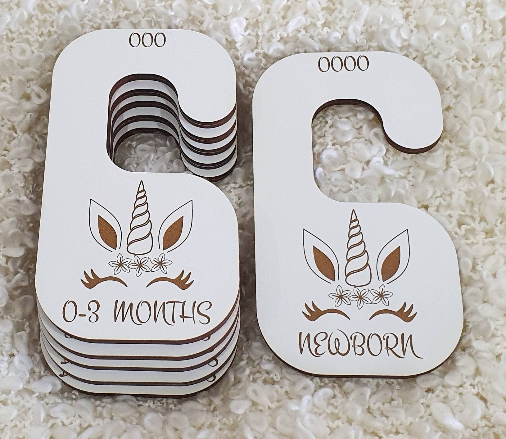 Baby Wardrobe Dividers Baby Clothes Size Dividers Nursery Decor Baby Shower Gifts ETCHED BOTH