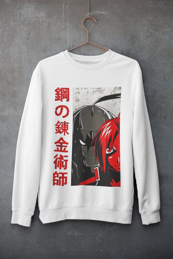 Anime New Fullmetal Alchemist Merch Harajuku Unisex Round Neck Sweatshirt Clothing Anime New Fullmetal Alchemist Merch Harajuku Unisex Round Neck Sweatshirt Clothing