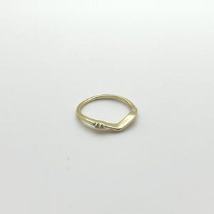 14K Thin Gold Minimalist Ring - Dainty Ring Band - Promise Ring - Jewelry Gift For Her - Cute Gold Simple Ring - Gold Thin Ring Band