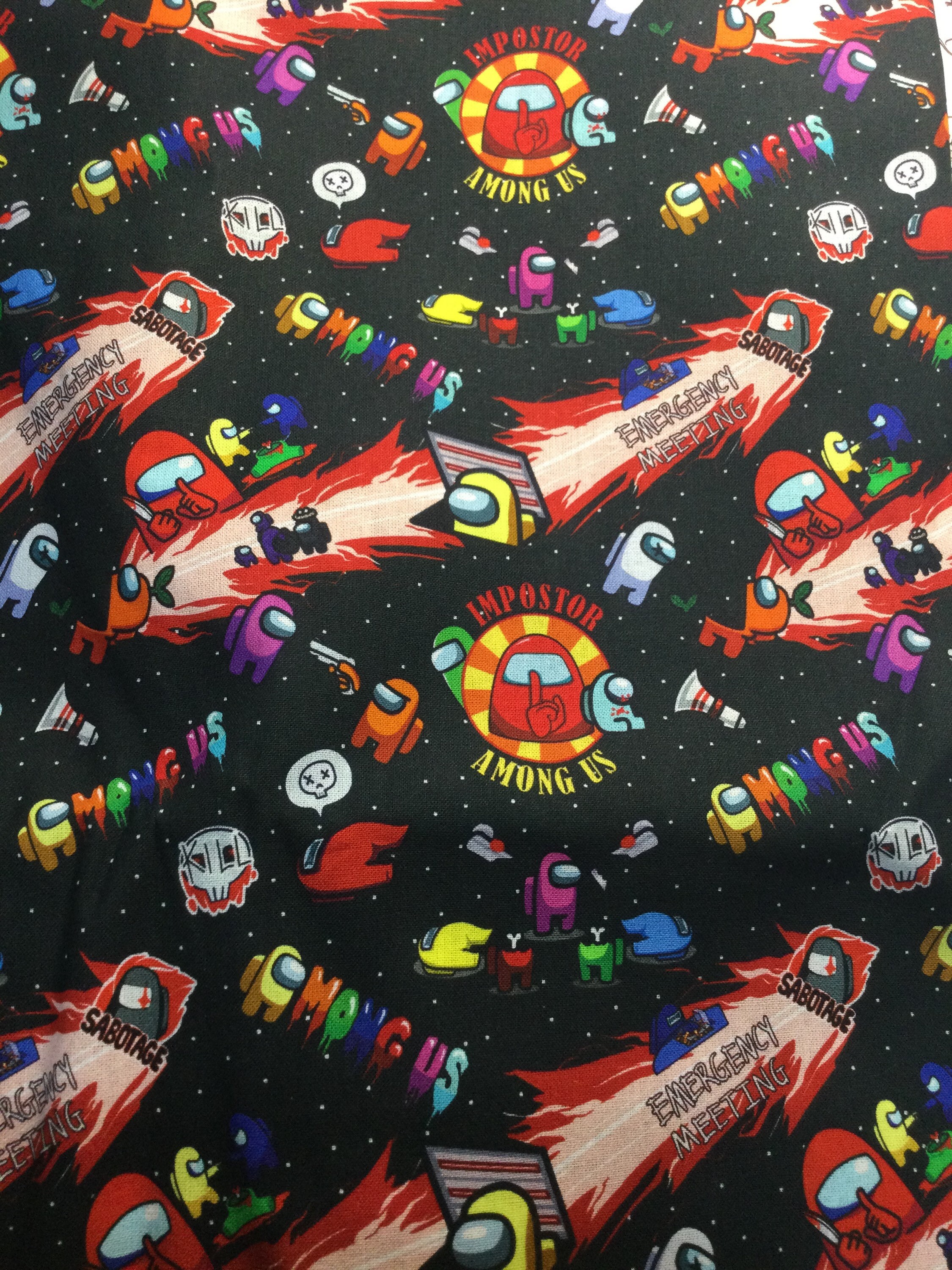 Among Us Cotton Woven fabric by the 1/2 yard Etsy