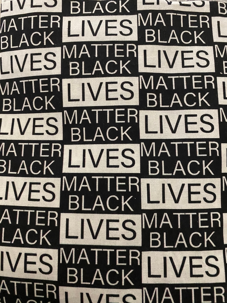 Black Lives Matter cotton woven fabric by the half yard