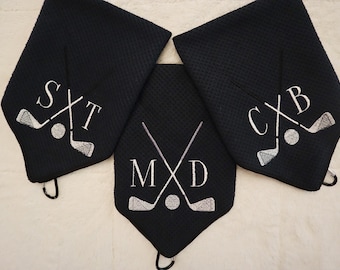 Personalized Embroidered Golf Towel: Monogrammed Golf Gift