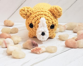 Corgi Dog, Corgi Crocheted Stuffed Animal,  Gold and White Amigurumi Stuffed Dog, Gift for Corgi Mom, Gift for Animal Lovers