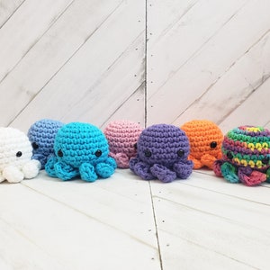 Octopus Stuffed Animal, Crocheted Stuffed Handmade Octopus, Ocean Animal, Crocheted Amigurumi Toy image 4