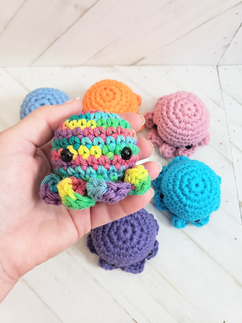 Octopus Stuffed Animal, Crocheted Stuffed Handmade Octopus, Ocean Animal, Crocheted Amigurumi Toy image 5