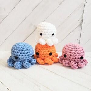 Octopus Stuffed Animal, Crocheted Stuffed Handmade Octopus, Ocean Animal, Crocheted Amigurumi Toy image 2