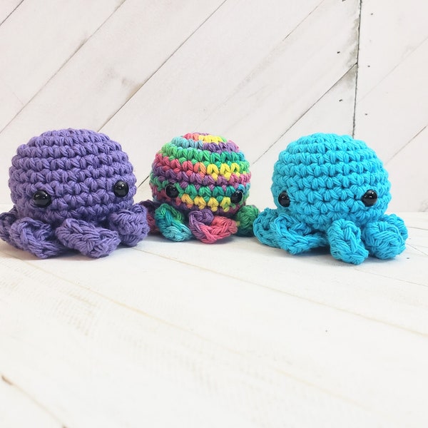 Octopus Stuffed Animal, Crocheted Stuffed Handmade Octopus, Ocean Animal, Crocheted Amigurumi Toy