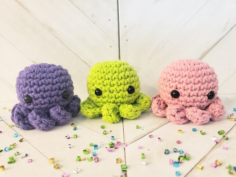 Octopus Stuffed Animal, Crocheted Stuffed Handmade Octopus, Ocean Animal, Crocheted Amigurumi Toy image 8