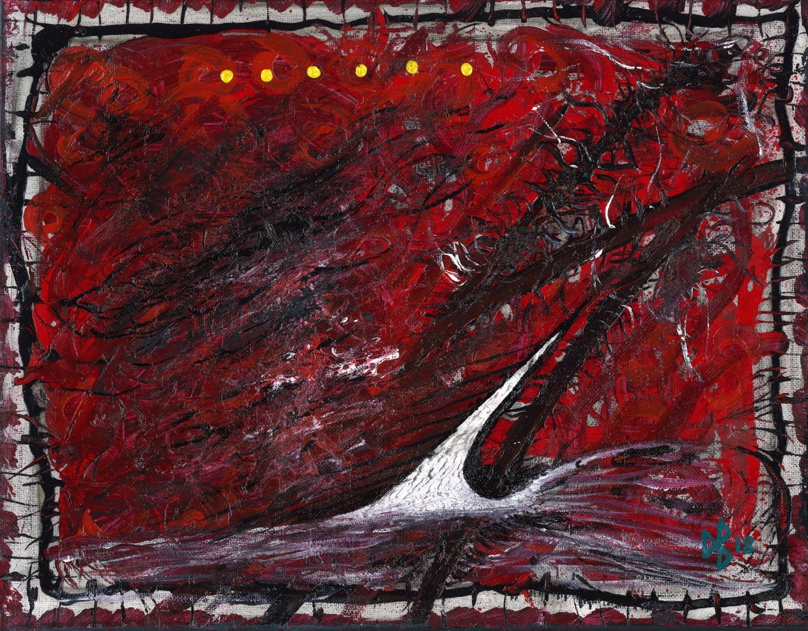 Acrylic Painting Still Burning Etsy