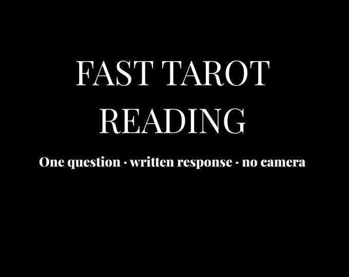 Fast Tarot Reading – Delivered Today, Written, No Camera