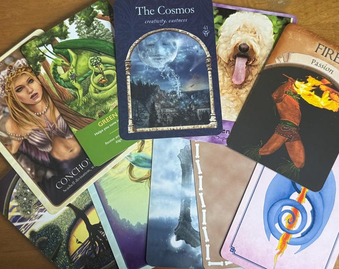 5 Oracle Cards Bundle – Intuitive Pull – Mystery Oracle Cards with Meanings Included