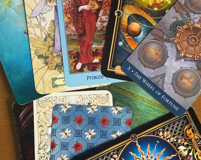 5 Tarot Cards Bundle – Intuitive Pull – Mystery Tarot Cards with Meanings Included