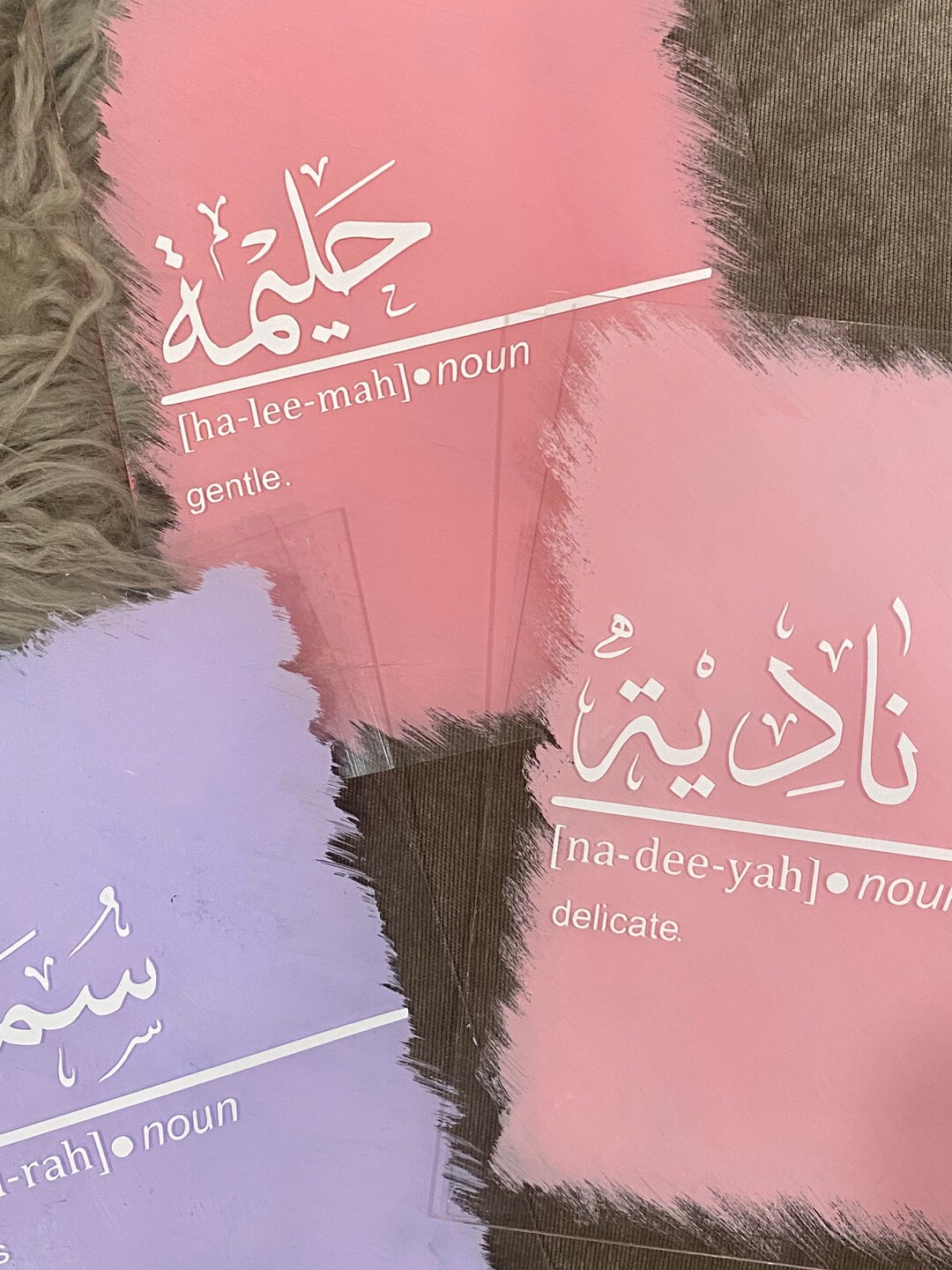 Acrylic Arabic Name Personalised Stands Gifts Bridesmaid Party Custom