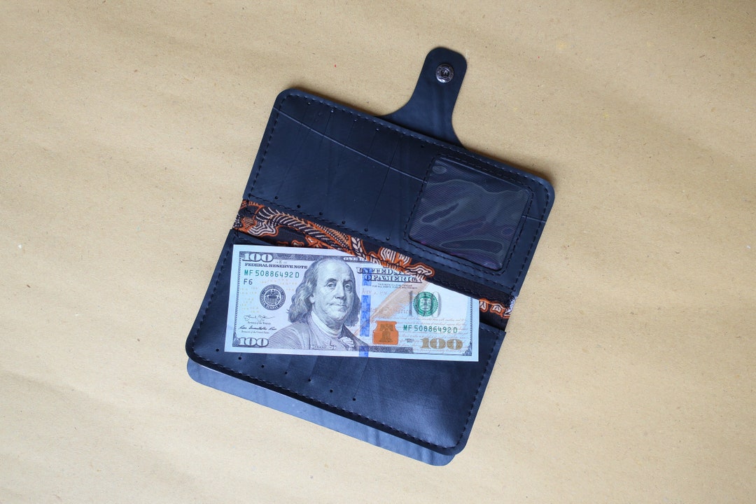 Rubber Wallets Recycled Rubber Vegan Black Wallet for Cards and Coins, Unisex ...