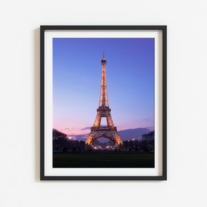 Eiffel Tower at Night Digital Print, Eiffel Tower Lights, Eiffel Tower Digital Download, Paris Photo, France, Digital Photo Print, Wall Art