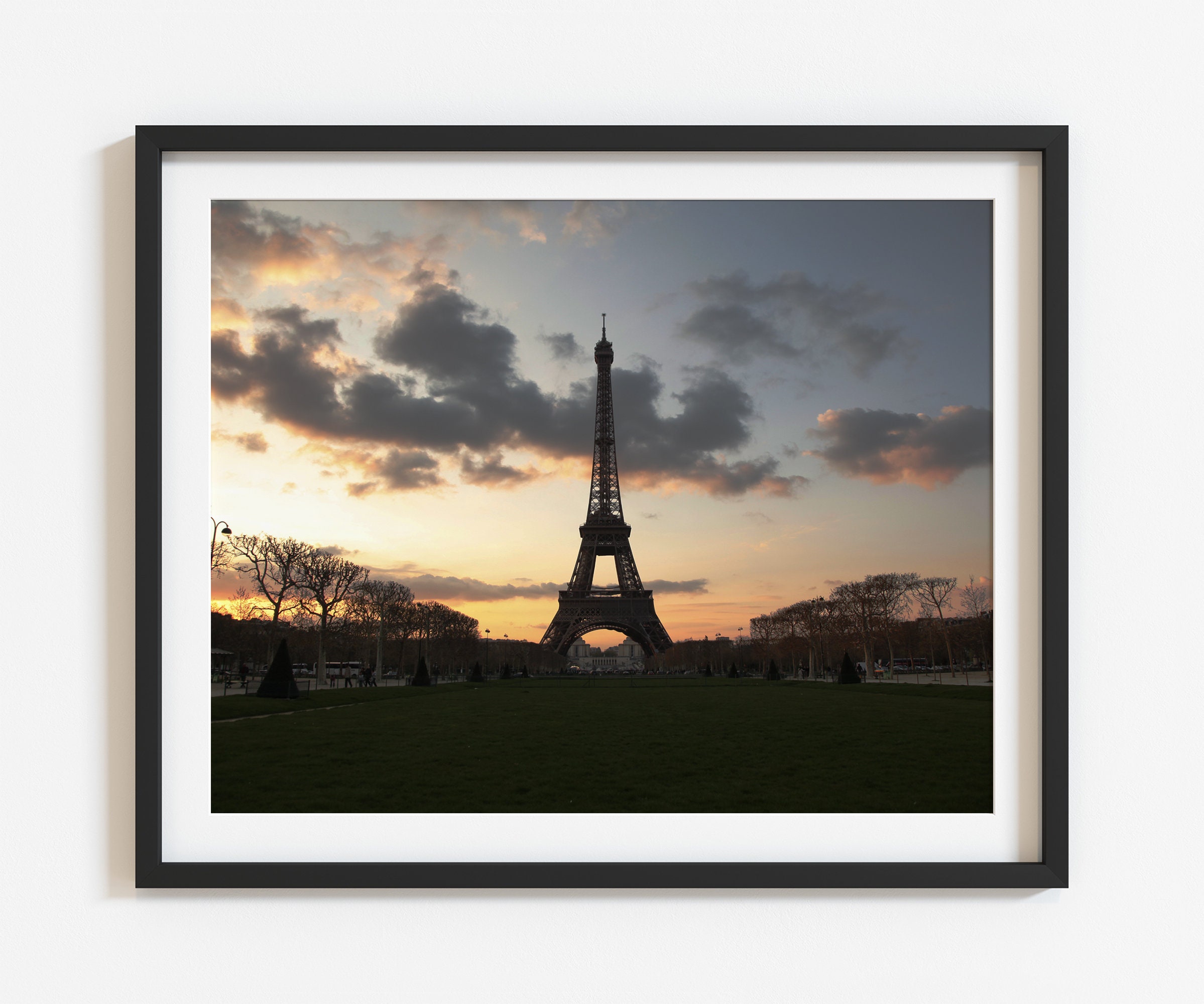Eiffel Tower Sunset Digital Print Eiffel Tower Digital - Etsy