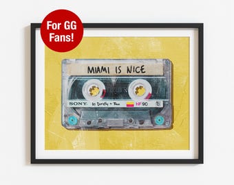 Golden Girls Cassette Art Print, Miami Is Nice