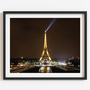 Eiffel Tower at Night Digital Print, Eiffel Tower Lights, Eiffel Tower Digital Download, Paris Photo, France, Digital Photo Print, Wall Art