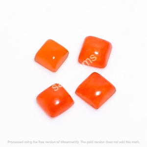 Natuurlijke rode jade vierkante cabochon losse edelsteen 5, 6, 7, 8, 9, 10, 11, 12, 13, 14, 15, 16, 17, 18, 19, 20 MM