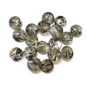 Top High Quality Black Rutile Round Loose Gemstone Size 4, 5, 6, 7, 8, 9, 10MM